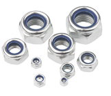 M3-M48 Din 985 Hex Head Nuts Nylon Lock Zink Plating With Blue / White