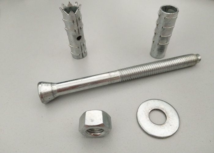 Mechaniczne zakotwienia mocujące, śruby mocujące do ściany Białe cynkowe
